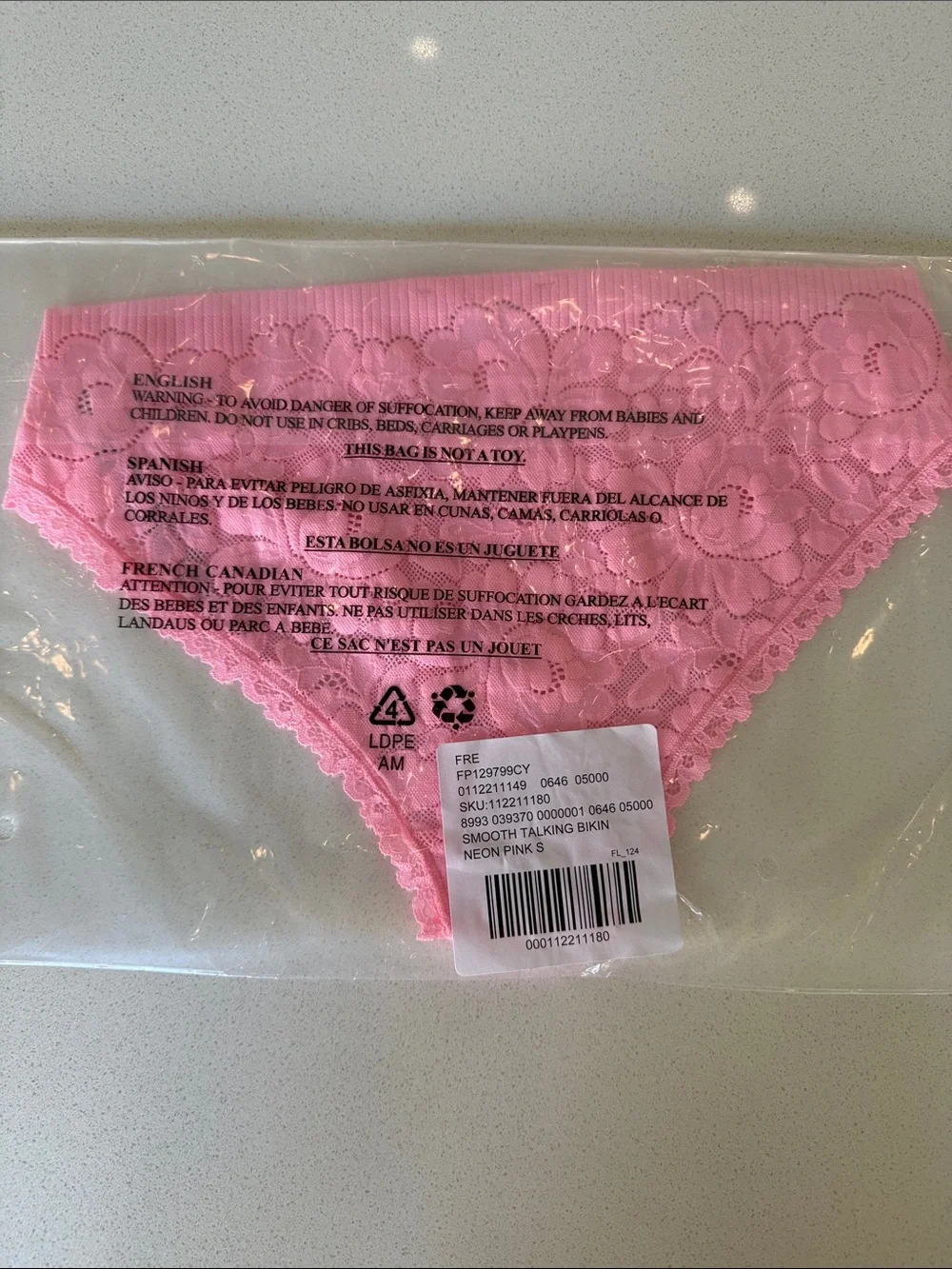 Free People Intimately Smooth Talking Bikini Neon Pink Lace